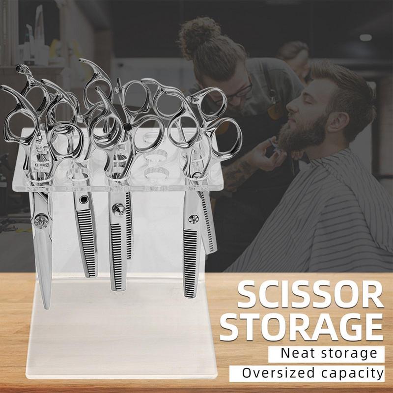 Acrylic Barber Tool Holder Acrylic Barber Tool Display Rack 15-Hole Design Scissor Barber Tool Holder For Professional