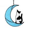 Cat Gift for Home Acrylic Hanging Pendant with Chain, Animal Ornament Window Decorative Wall Decor, Cute Lover Room Decoration Decor