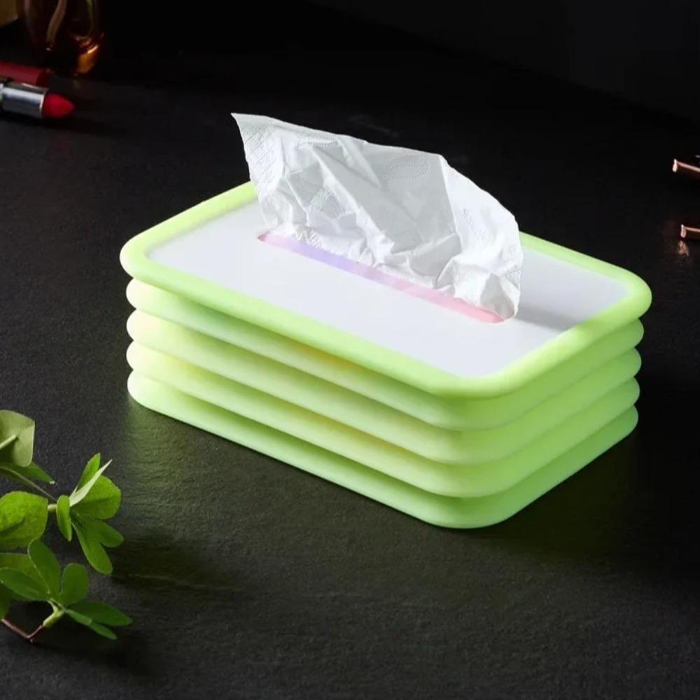 Silicone Napkin Tissue Holder Elastic Lifting Car Paper Case Towel Dispenser  Livingroom Decor