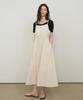 PAUL&ALICE Double String Flare Dress / Cream