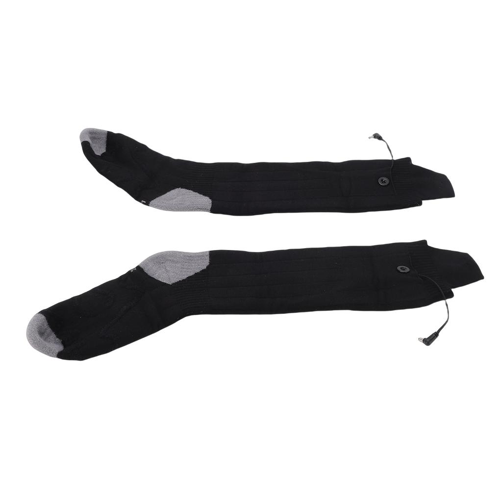 Heated Socks Black Washable Rechargeable Battery Operated Socks with 4 Heating Levels for Outdoor Skiing
