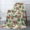 Sloth Flannel Throw Blanket Cute Animals Pattern Blanket for Kids Girls Boys Gifts Warm Lightweight Super Soft for Bed Couch