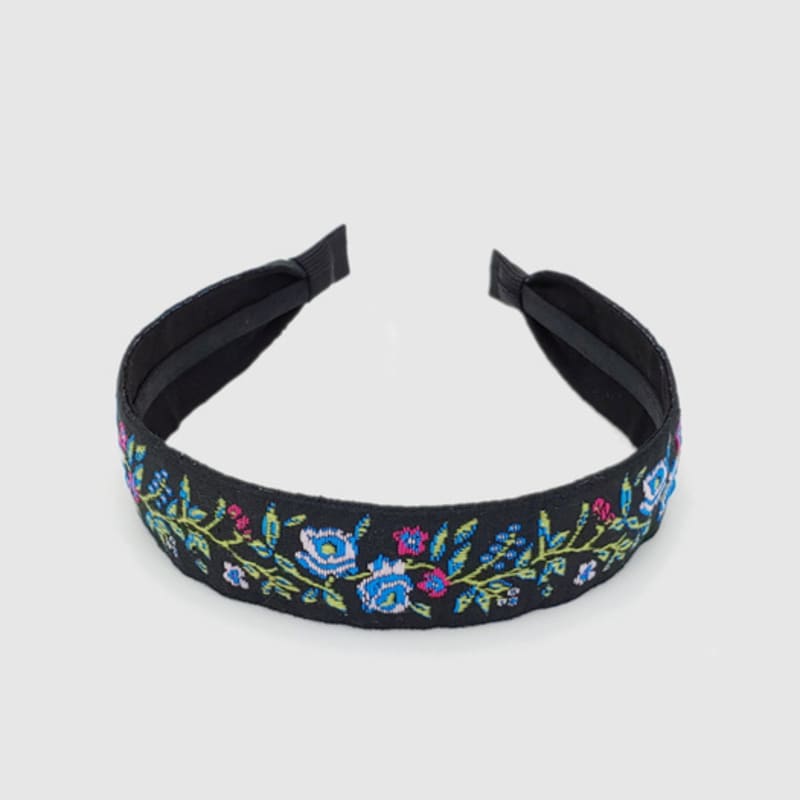 LALA Rose Pattern Hairband P-BlackBlue