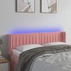 VidaXL LED Headboard Bedroom Furniture Double Bed Accessory Head of Bed Frame Interior Pink 3123527