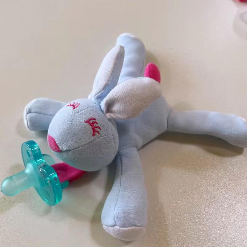 Baby Doll Plush Animal Silicone Pacifier Toy
