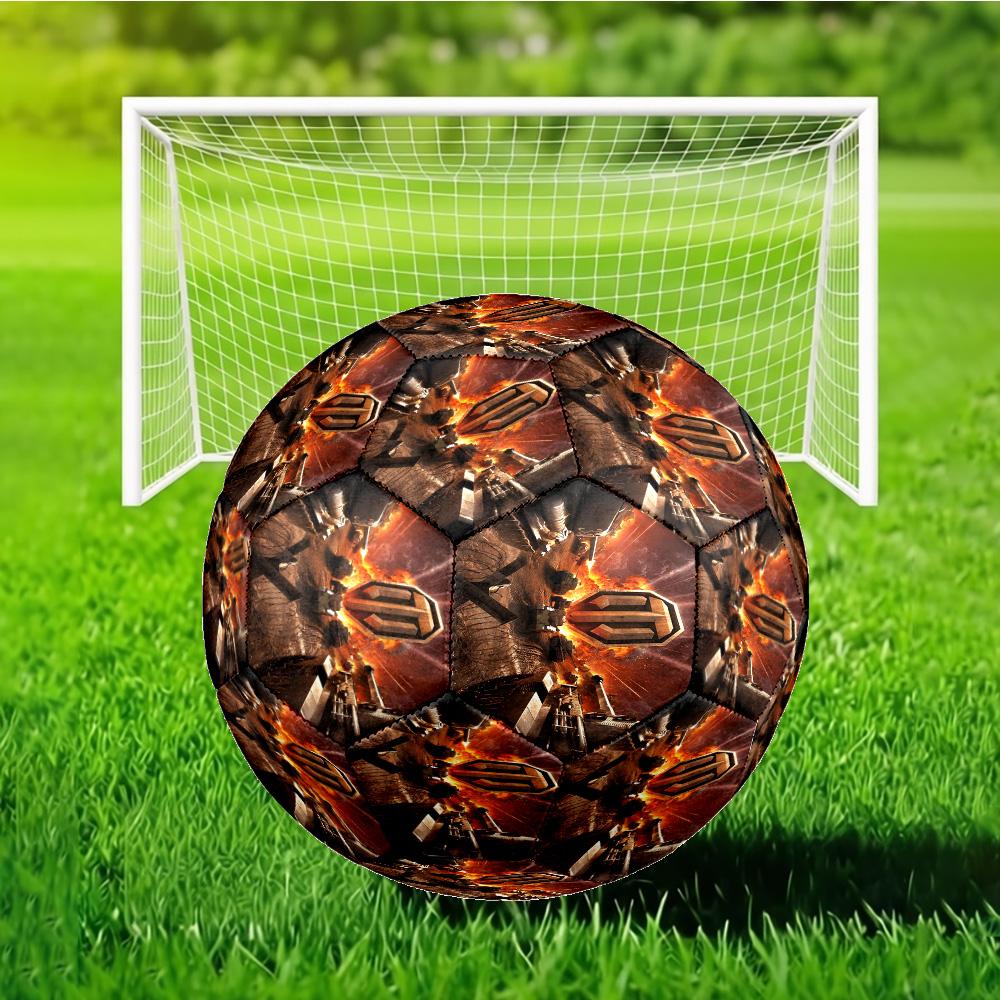 World Of Tanks Epic Battles Size 5 Soccer Ball, Suitable for Training and Matches, High-Elasticity, Wear-Resistant Material Gift for Fan