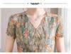 Mom's 40s-50s Summer Floral Chiffon Dress: Elegant, Elastic, New 2026 Style for Middle-Aged & Elderly Women