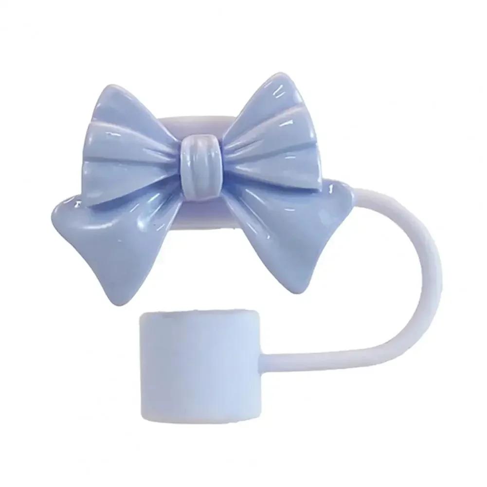 New Cute Bow Straw Cap Covers Silicone Straw Toppers Cap For Stanley Cups Accessories Straw Dust Cap For 10mm Diameter Straws