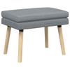 Double Layer Bench Light Gray 60 X 40 X 46 Cm Fabric