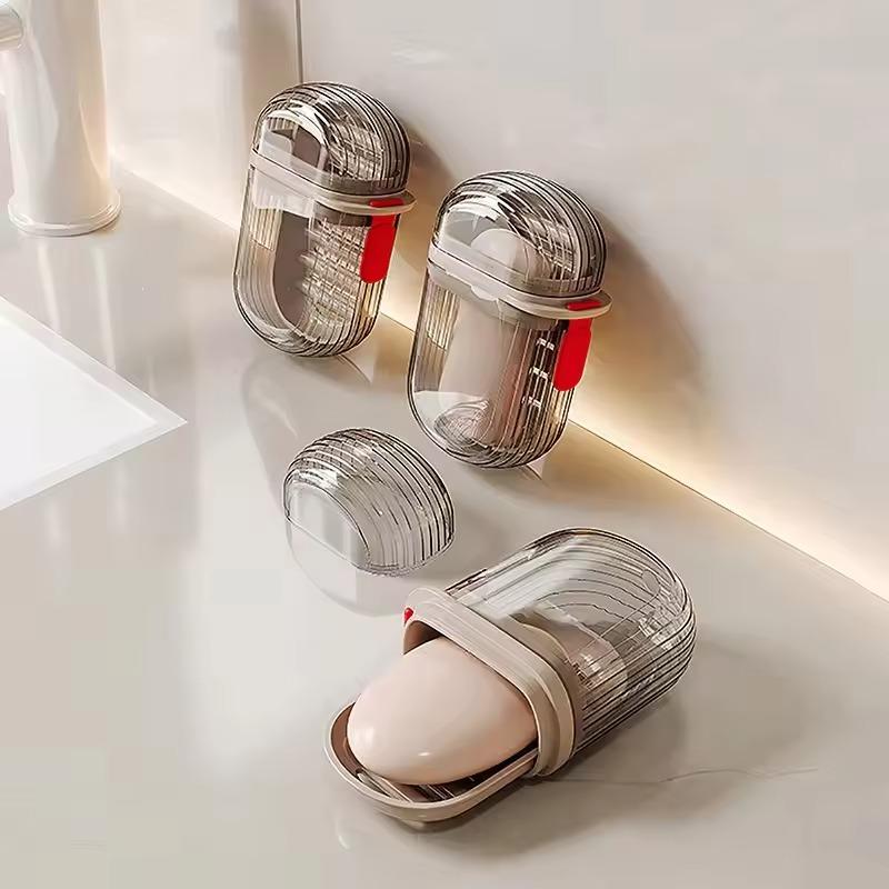 1/2PCS Portable Soapdish Sealed Storage Box Waterproof and Leak-proof Soap Storage Rack for TravelingCamping and Business Trip.