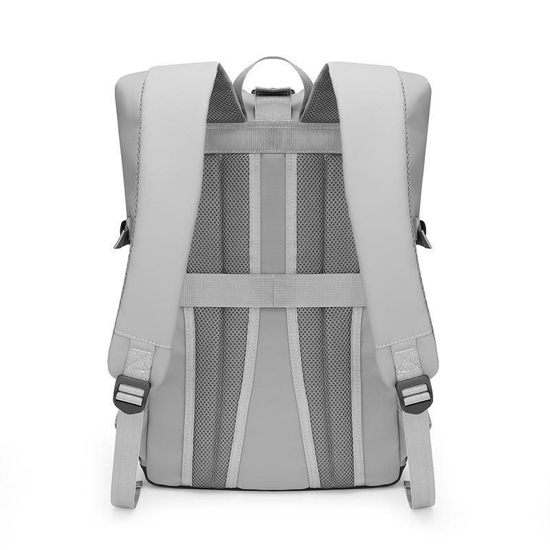 Business Commuting Men's Backpack, Large-capacity Roll-up Design Travel Bag, Outdoor Leisure Water-resistant Backpack