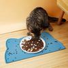 Silikon-Haustiermatte, Tiernahrung, Fütterungsunterlage, wasserdicht, für Hunde und Katzen, Schüssel, Futtermatte, Welpen-Futtertablett, Wasserkissen, Tischset