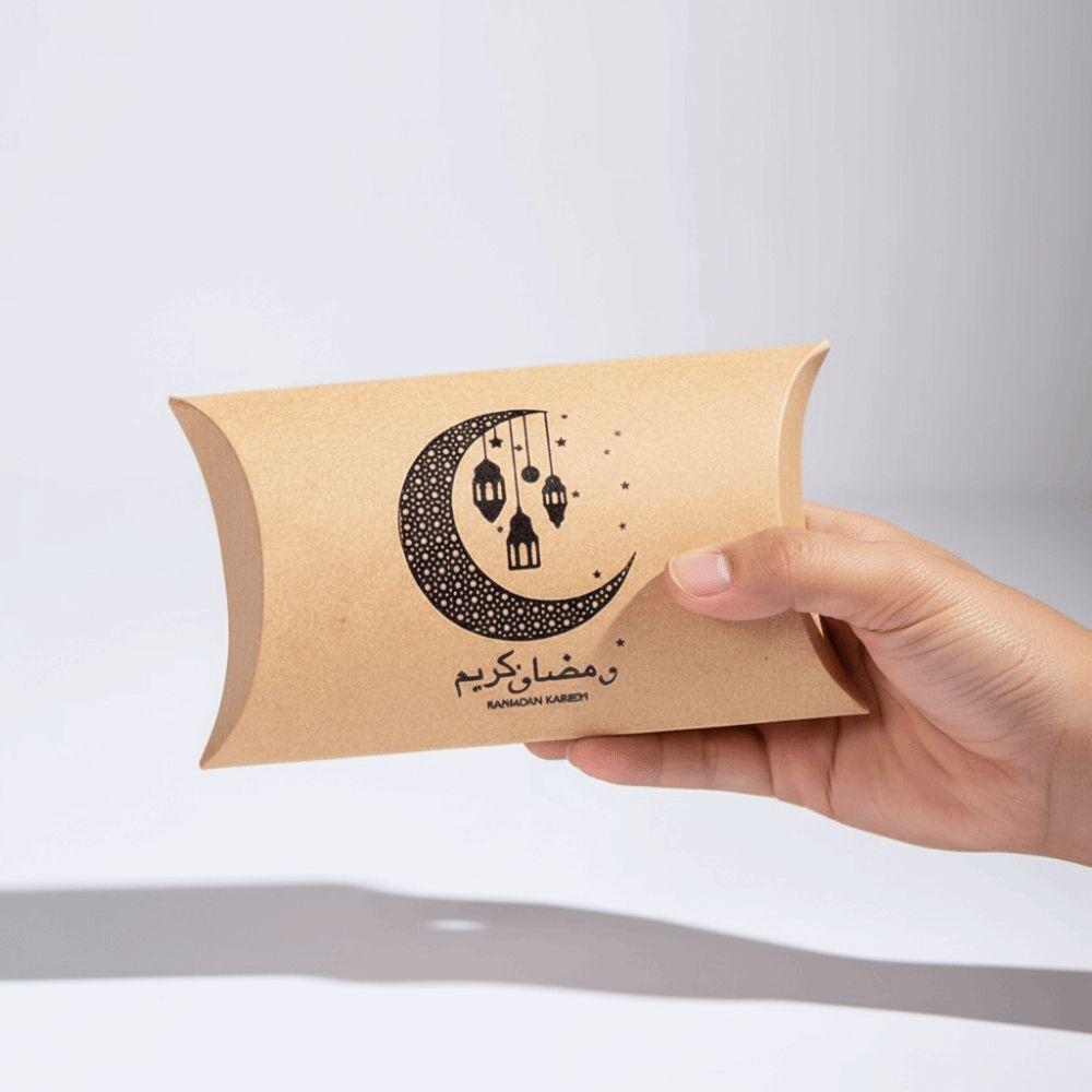 10 ks Balení dárků na Ramadan s designem půlměsíce Kraftový papírový sáček Oslava svátku