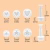 3/4Pcs Plum Flower Pentagram Love Heart Cake Plunger Fondant Cookie Cutter Mold Baking Decorating Biscuit Stamps Kitchen Tools