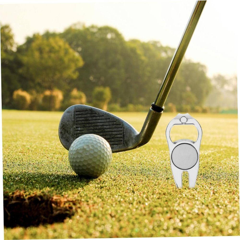 Magnetic Golf Divot Repair Tool Lightweight Ball Mark Tool Stylish Bottle Opener Lawn Repair