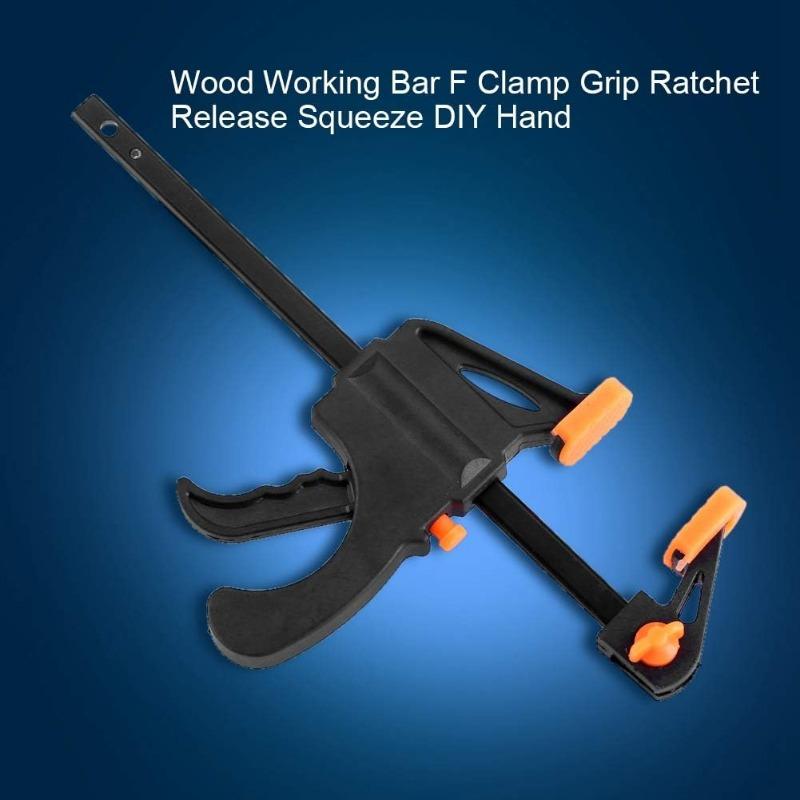 1pcs Plastic Woodworking Clip Bar F Clamp Grip Quick Ratchet Release Squeeze DIY Hand Gadget Tool