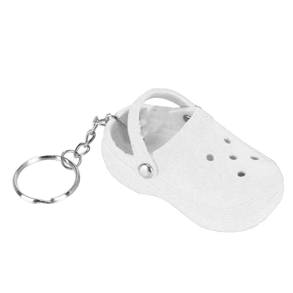 Keychain Mini Cute Silicone Portable Slipper Keychain for Schoolbag Handbag Gift Violet