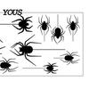 Halloween Glass Cling Spider Static Window Cling, Black Silhouette Wall Sticker, No Residue Self-Adhesive Clings Spooky Decal, Decor for