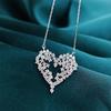 Damen Glitzerndes durchbrochenes Herz-Anhänger-Halskette Elegantes Hohl-Herz-Design Statement-Schmuck für den Alltag und die Party