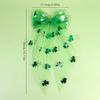 Tulle Bows Hair Barrettes For Women Cloverleaf Long Streamers Clip New Arrival Fresh Green Daily/party Girl Headwear Accessories