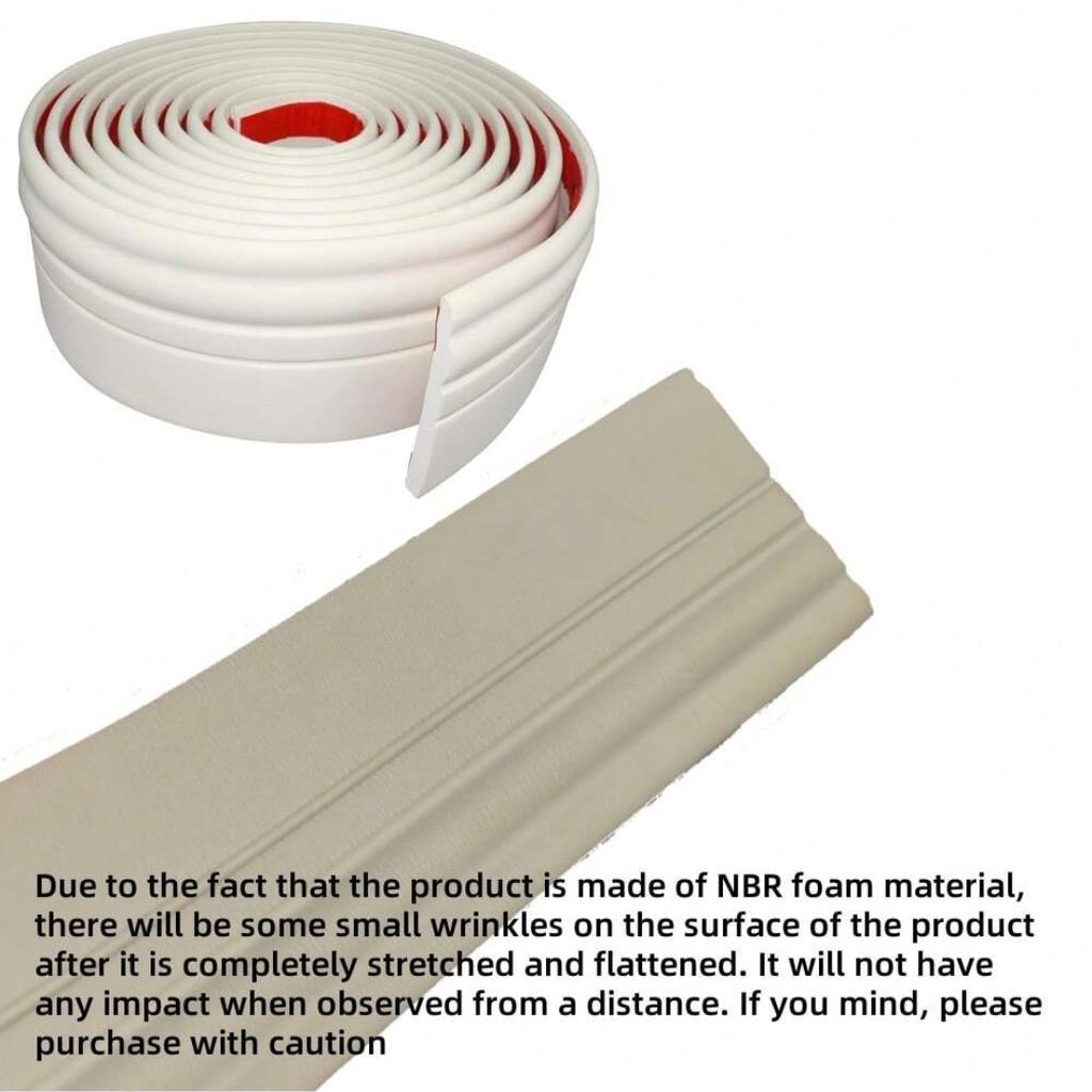 1PC 2m/78.74inch Self-adhesive Foam Baseboard Wall Stickers Waistline Floor Corner Skirting Board Stickers Wall Decoration