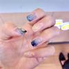 24Pcs Purple Bunny Design Full Coverage Press On Nails Artificial Removable Fake Nail Art Acrylic False Nails Finished