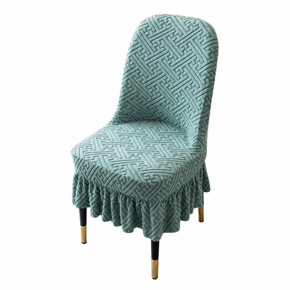 Jacquard Arc Chair Cover Elastic Chair Seat Cover New Dining Chair Cover Dining Room