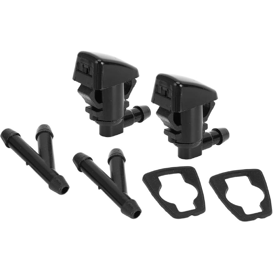 

Windshield Washer Nozzle Front with Hose Connector Gasket No.25823360 for Chevrolet Traverse 2013-2017 for Saturn Outlook 2007-2010 Plastic Black