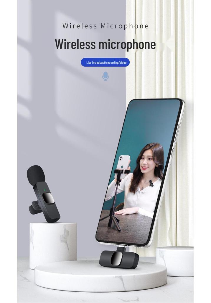 Wireless Lavalier Microphone for Phone: Mini Outdoor Recording & Live Broadcast with Noise Reduction