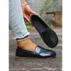 Soft-soled Single Shoes Women's 2025 Autumn New Flat Plus-size One-foot Lazy Beanie Shoes