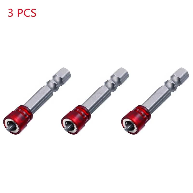 1/2/3Pcs Magnetic Screwdriver Bit PH2 Cross-head 1/4 Inch Hex Shank Screwdriver Holder Ring for Working Electric Screwdriver Kit