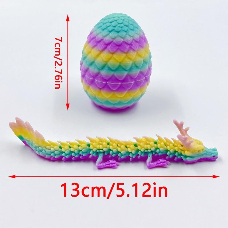 1PC Dragon and Dragon Egg Set Ornaments - Bright and Colorful Plastic Statues for Home Decor, Aquariums, Gardens Offices and Party Surprise Gift Boxes