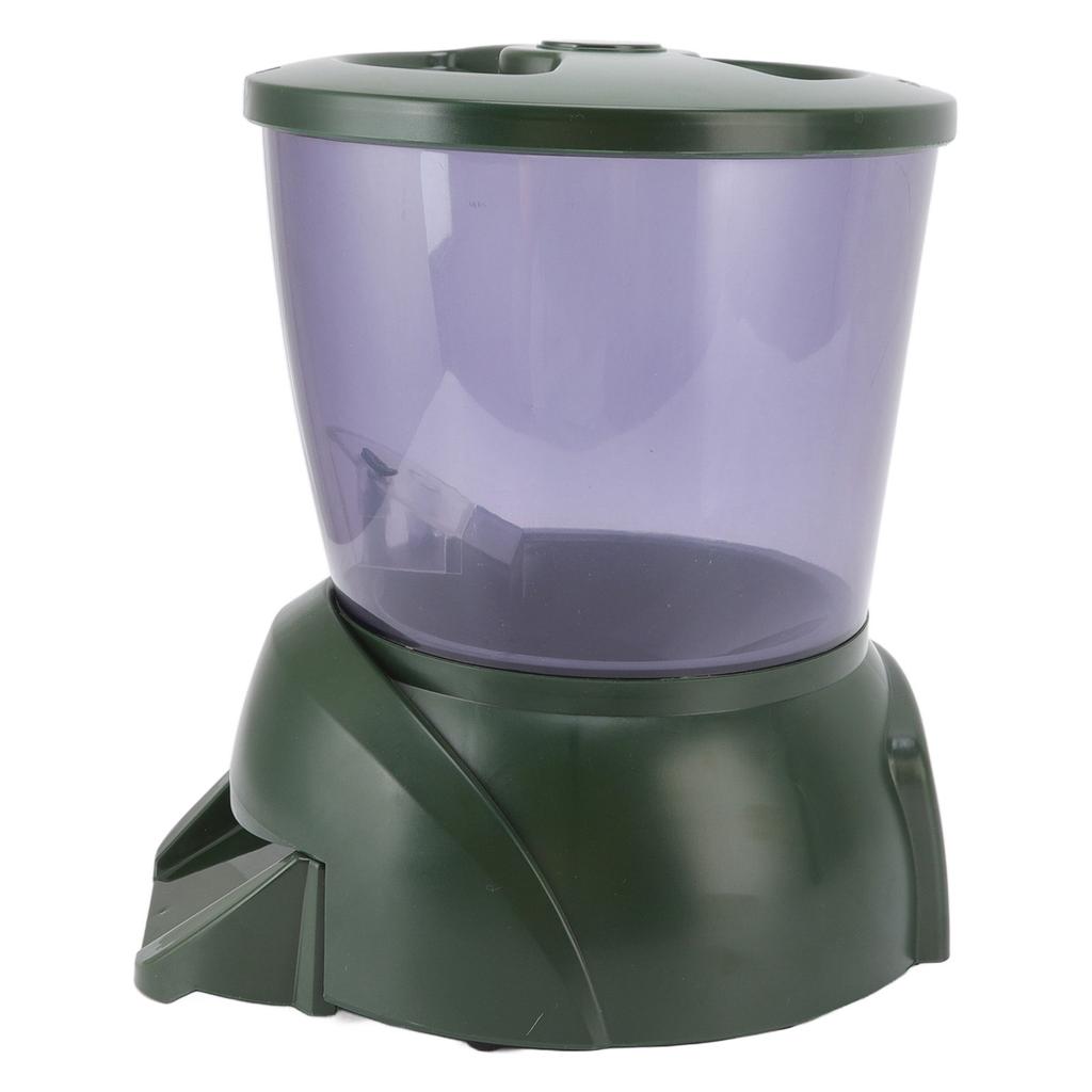 4.25L Automatic Fish Feeder LCD Screen Display Battery Powered Auto Pond Fish Food Dispenser for