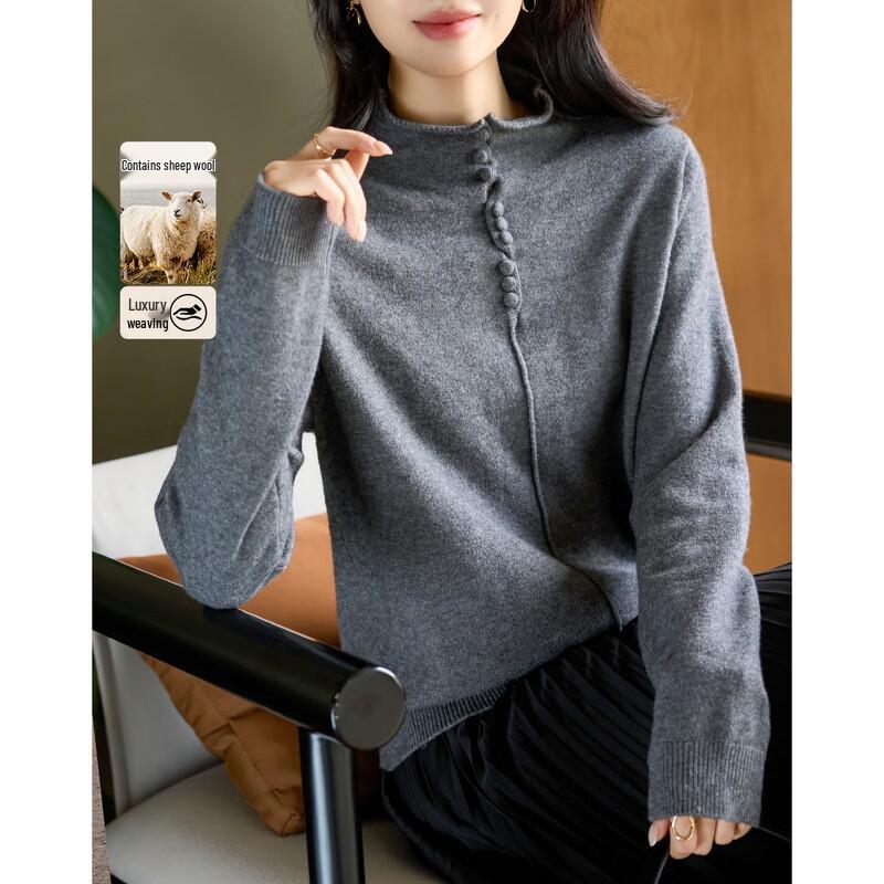 Demana Men s Retro Cable Knit Stand-Collar Sweater L