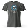 Capsule Corp Cotton Funny Printing Japan Anime Men T Shirt Tee Summer Streetwear Tops Fashion Brand Tshirt Clothing