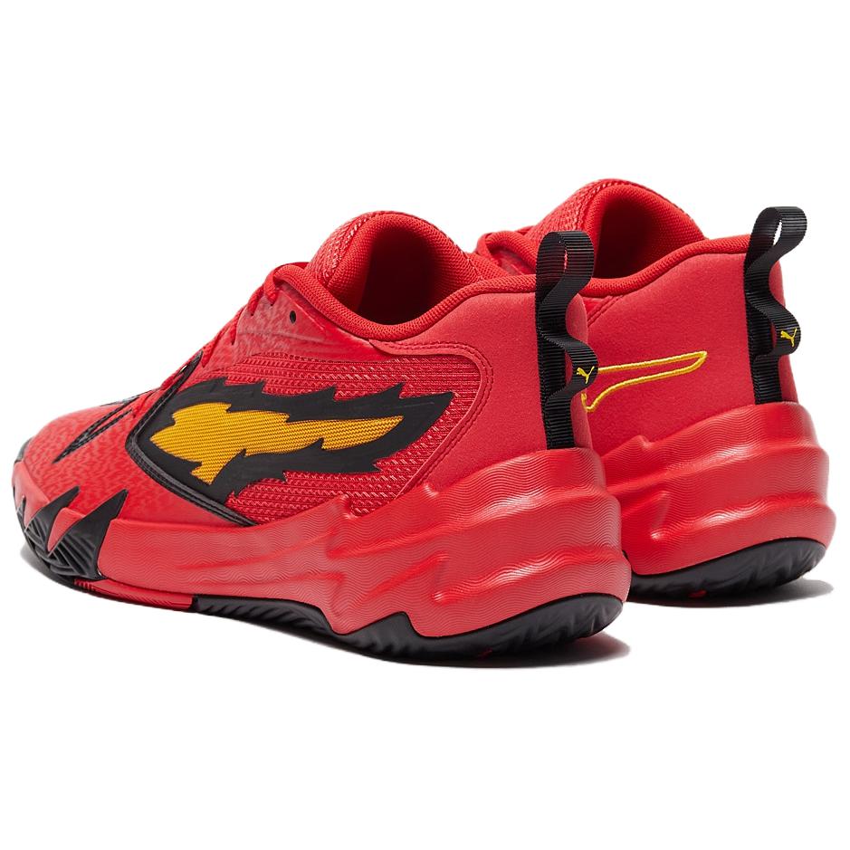 Puma Men's Scoot Zeros Retro Portland Low-Top Basketball Sneaker For All Time Red Yellow Sizzle 311070-01