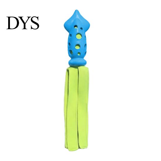Creative Octopus Shape Dog Toy Squid Chew Toy, Interactive Tug Squeaky Pet Molar with Toys Fabric Strips, Waterproof for Dogs, Stress Relief