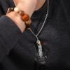 Xinqin Jewelry 925 Silver Feather Necklace Men's Trendy Brand Retro Hip Hop Couple Personalized Versatile Silver Pendant