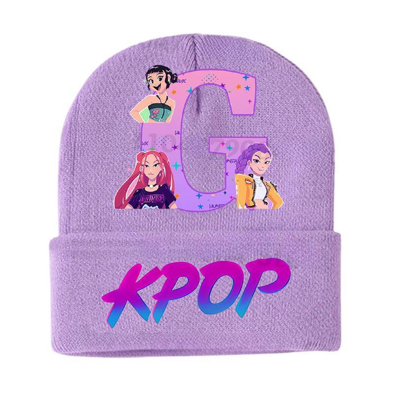 Demon Slayer KPOP Cartoon Pletená čepice - Teplá venkovní vlněná čepice pro děti