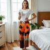 Women's Straight Leg Flannel Pajama Pants for Halloween Comfortable Wear