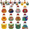 Holiday Party Hanging Decor 12/24/36Pcs Christmas Chick Ornaments, Wooden Cartoon Ornaments for Tree, Wood Tree Cute Kids Family Friends Xmas Supplies