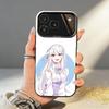 Re Zero Rem Emilia Phone Case For iPhone17 16 15 14 13 12 Pro Max Grey Black Matte Laser Metallic Aurora Funda