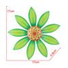 Eye Catching Metal Flower Hanging Ornament for Home and Garden 3D Appearance