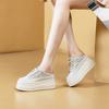 Mode 8CM Air Mesh PU Synthetik Mikrofaser Leder Ballerinas Sommer Damen Sandalen Slipper Klobige Sneakers Hausschuhe Plateau Keilschuhe