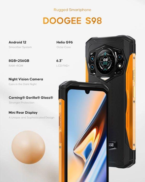 Smartphone - DOOGEE - S98 - 8 GB RAM - 256 GB ROM - Waterdicht, stofdicht, valbestendig