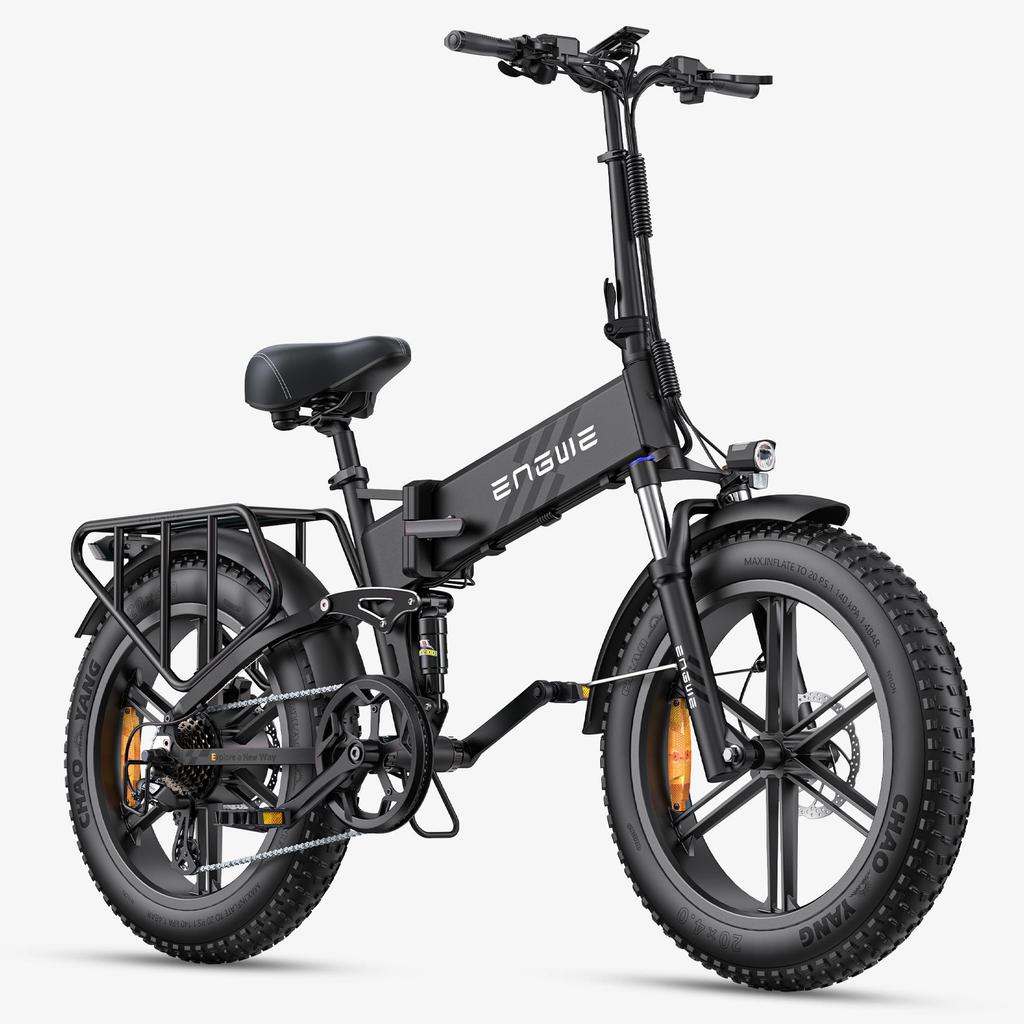 ENGWE ENGINE PRO 2.0 Folding Adult Aluminum Alloy Electric Bike 750W Motor 52V16Ah Battery 20 Inch All-Terrain Snow Tires E-Mountain Bike With TowSeat