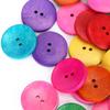 150pcs Multicolor Wooden Buttons 2 Holes DIY Craft Supplies Large Buttons Sewing Buttons  DIY Craft