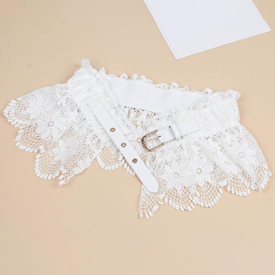 Ceinture de fête pour femmes, vêtements à nouer, cerceaux métalliques assortis, large ceinture en dentelle pour fête de mariage, sangle décorative de taille