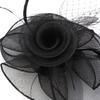 Ladies Gauze Hat Bridal Wedding Birdcage Fascinator   Hair Accessory (Red)