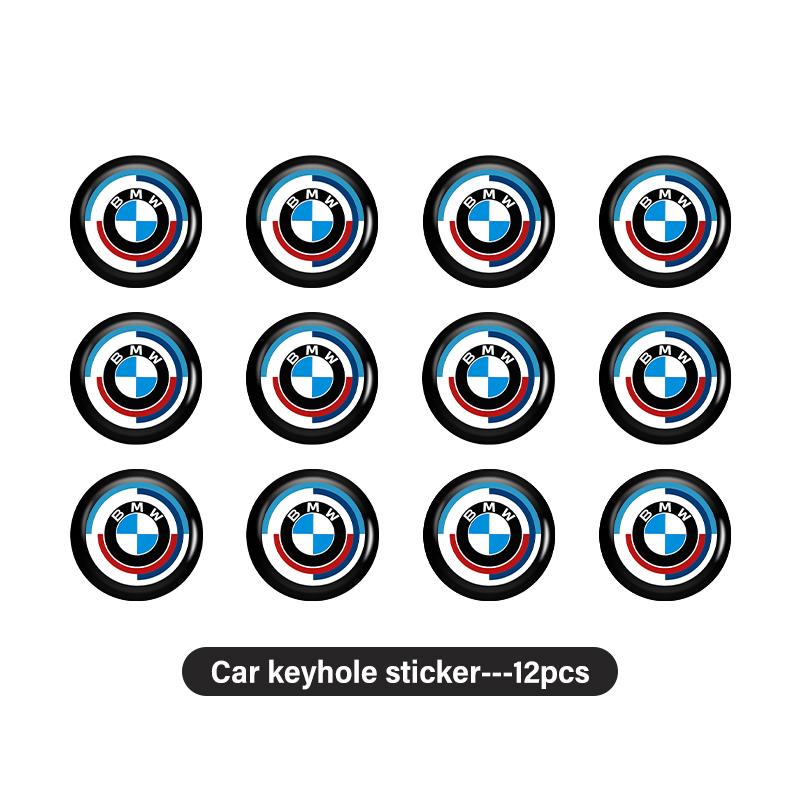 wzcr7 For BMW 14mm Car Key Emblem Auto Control Keychain Sticker Decoration Accessories X3 X5 M5 M3 E46 E90 E60 F10 E39 F30 E36 G30 E87